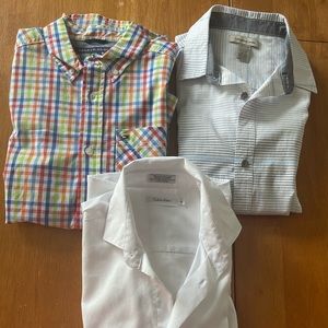 3 pcBottom up shirts long sleeves  Calvin Klein